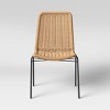 Resin Wicker Stack Outdoor Patio Dining Chair Armless Chair Black - Threshold™ - 2 of 4