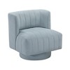 JUJABU Modern Swivel Accent Chair with Upholstered Fabric, Barrel Back, Comfortable Living Room Furniture - 2 of 4