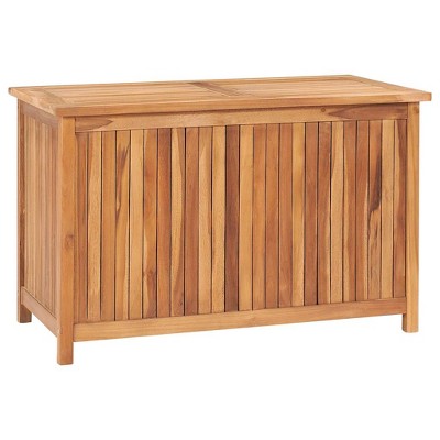 vidaXL Storage Box Warm brown Solid teak wood 35.4 x 19.7 x 22.8 in