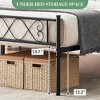 Metal Bed Frame with Headborad & Footboard, Sturdy Metal Platform Bed Frame with Iron-Art Sweet Heart, No Box Spring Needed, Under Bed Storage - 4 of 4