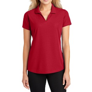 Mafoose Women's Short Sleeve Dry Zone Moisture-Wicking Grid Polo Shirt - 1 of 4