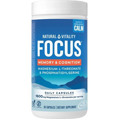 Natural Calm Vitality Focus Vitamin Capsules - 60ct
