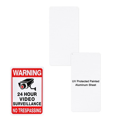 Unique Bargains Aluminum Reflective UV Protected Waterproof White Blank Metal Signs 2 Pcs