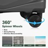 Karl Home 3 Piece Suitcases, PP Hard Shell Suitcase 20 inch 24 inch 28 inch Luggage Sets Double Wheels with TSA Lock Grey - 2 of 4