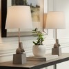 360 Lighting Bunny 19 3/4" High Rabbit Small Farmhouse Rustic Modern Accent Table Lamps Set of 2 Gray White Shade Living Room Bedroom Bedside - image 2 of 4