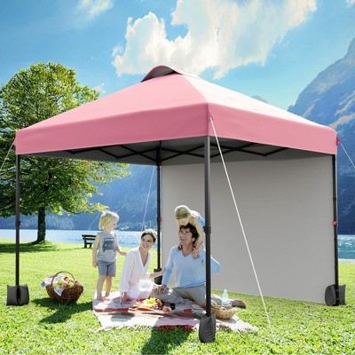 10x10 Pop Up Canopy with Sidewalls for Outdoor, Portable Outdoor Canopy with One Push Setup, Easy Set-Up Waterproof Pop Up Tent for Outdoor Party