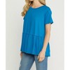 Women's Short Sleeve Peplum Top - entro - image 2 of 4