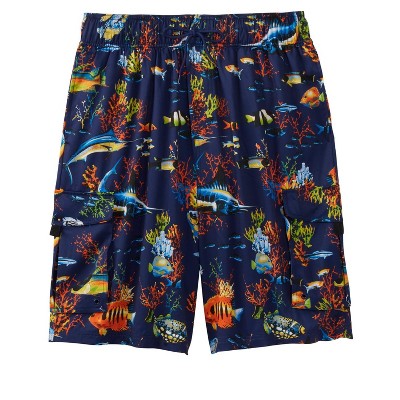 KingSize Men's Big & Tall 8" Flex Cargo Swim Trunks