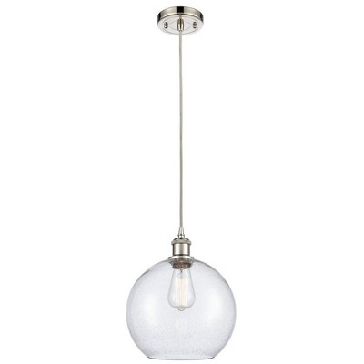Athens - 1 Light Cord Hung Mini Pendant In Industrial Style-13 Inches Tall and 10 Inches Wide