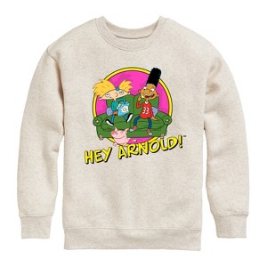 Boys' - Hey Arnold! - Arnold and Friends Graphic Long Sleeve Fleece Sweatshirt - 1 of 4