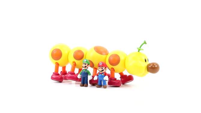 Nintendo Super Mario Wiggler, Mario, and Luigi Action Figure Set - 3pk (Target Exclusive), 2 of 10, play video