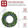 HOYECHI 48-inch Lighted Christmas Outdoor Wreath Holiday Decor - 2 of 4