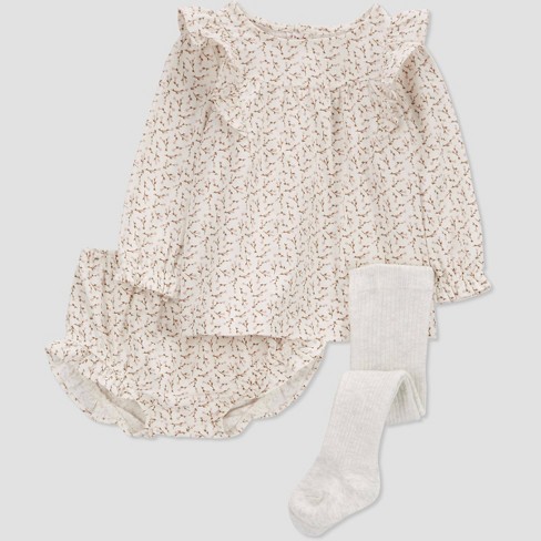 White floral fashion baby dress