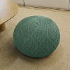 ARTPLAN Round Pouf Ottoman Home knit Floor Foot Pouf Woven Stool For Living Room, Lounge and Bedroom - 3 of 4