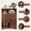 Farmhouse Storage Cabinet with 2 Drawers & Adjustable Shelves - 2 of 4