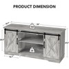 Entertainment Center, 58 Inch TV Stand for 65 Inch TV, TV Cabinet with Barn Doors, Industrial Media Console Storage Cabinet Sideboard for Living Room - 2 of 4