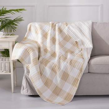 Camden Taupe Quilted Throw - Levtex Home