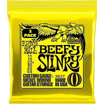 Ernie Ball Mighty Slinky Nickel Wound 8.5-40 Electric Guitar Strings 3-pack  8.5 - 40 : Target