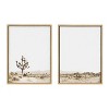 Kate and Laurel Sylvie Lone Joshua Tree Framed Canvas Art Set by Amy Peterson Art Studio, 2 Piece Set 18x24, Natural - 2 of 4