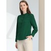 INSPIRE CHIC Women's Mandarin Collar Office Long Sleeve Button Down Shirt - 3 of 4