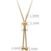 Stainless Steel Beaded Adjustable Long Tassel Dress Sweater Chain Necklace - 3 of 4