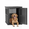 Dolonm Furniture-Style Durable Dog house Furniture with Lockable Door,for Small Medium Large Dogs - 3 of 4