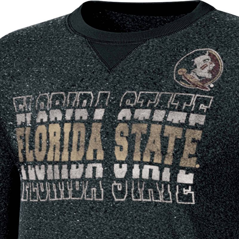 NCAA Florida State Seminoles Women&#39;s Crew Neck Fleece Sweatshirt, 3 of 4