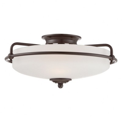 Quoizel Lighting Griffin 3 - Light Semi-Flush Mount in  Palladian Bronze