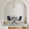 Lennox Iron Leg Trestle Dining Table Black - CorLiving: 36-Inch Wood Composite, Seats 4 - 2 of 4