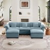 U Shaped Chaise Sectional Sofa,Modern Velvet Sectional Sofa With Soft Backrest And Seat Cushion,Sectional Sofa With Storage-Cuddlewood - 2 of 4