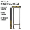 Pipe Decor 3/4 in. H Pipe Round Flange Console Table Legs-13.25 in. Wide - 3 of 4