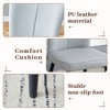 NicBex 5 PCS/7 PCS Black Marble Pattern MDF Dining Table Set with 4/6 Vertical Stripe Design Back Chairs for Kitchen/Apartment - 4 of 4