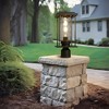 LNC 15.7" Cage Farmhouse Outdoor Post Uplight Lamps Matte Black: Weather-Resistant, Textured Glass, Electric - 4 of 4