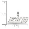 Black Bow Jewelry 10k White Gold Eastern Kentucky Colonels NCAA Small Pendant - 2 of 3