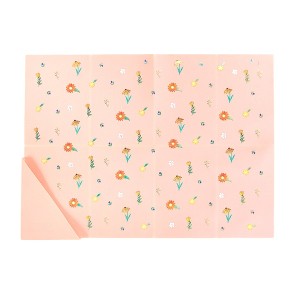 Austin Baby Collection Silicone Foldable Placemat - Wildflower Ripe Peach - 1 of 3