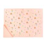 Austin Baby Collection Silicone Foldable Placemat - Wildflower Ripe Peach