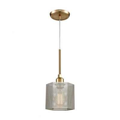 Elk Home Compartir 1 - Light Pendant in  Polished Nickel/Satin Brass