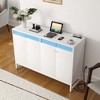 Aheaplus Storage Buffet Cabinet with Adjustable Shelves, Coffee Bar with Charging Station, LED Light - 2 of 4