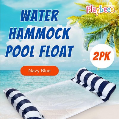 Playbees Inflatable Hammock Pool Float Lounger 2 Pack