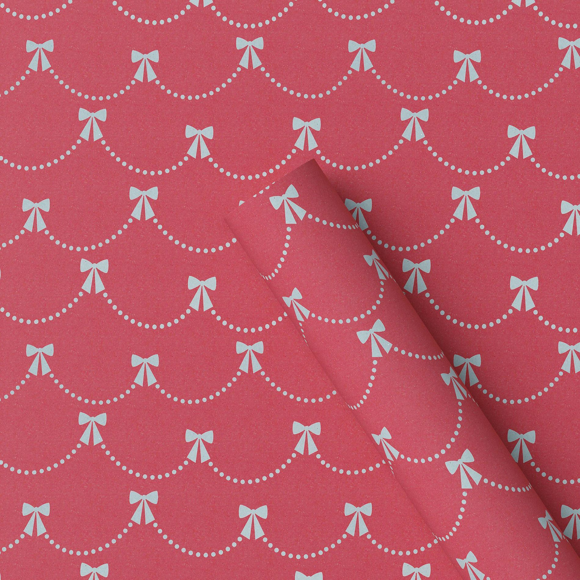 30" 50 sq ft Christmas Roll Wrap Bow Garland - Wondershop™