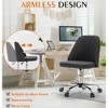 DOMETOUR 1Pc Modern Fabric Armless Adjustable Swivel Office Desk Chairs with Wheels - 4 of 4