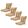 ARTPLAN Patio Chair Cushion,Tufted Adirondack Outdoor Chair Cushion,Wicker High Back Outdoor Seat Cushion,Set of 4,21"X21"X4" (4 Pack) - 2 of 4