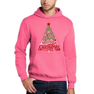 LA Pop Art Have Yourself a Merry Little Christmas - Men's Word Art Hooded Sweatshirt - 1 of 4