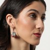 SOHI Women's Brown Flora Hoop Earrings - 3 of 3