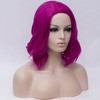 Unique Bargains Women Halloween Curly Medium Wavy Shoulder Length Human Hair Wigs 14" with Wig Cap - image 4 of 4