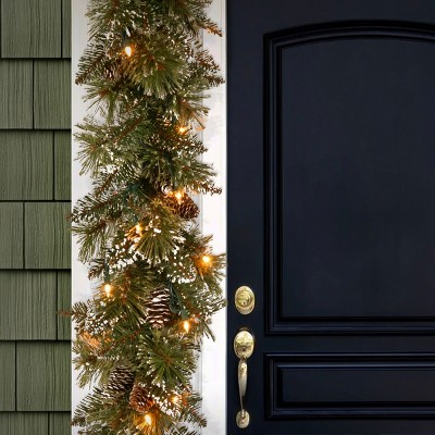 Warm White LED Pre-Lit Pine Cone Garland - 6 Feet