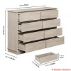 8 Drawer Dressers for Bedroom, Chest of Drawers w/Deep Drawers, Large Double Dresser for Closet with Wide Top for Living Room, Hallway, Kids Room - 2 of 4