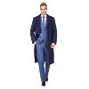 Men's Knee Length Wool Blend Three Button Long Jacket Overcoat Top Coat - 2 of 3
