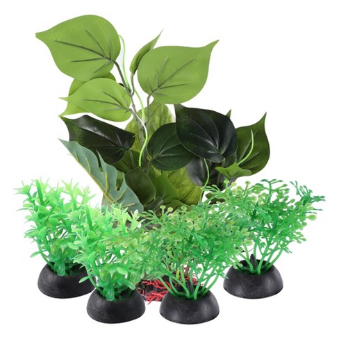 Unique Bargains Aquarium Ornament Fish Tank Artificial Plants Green 5 Pcs - image 1 of 4