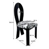 Set of 2 Modern Solid Wood Dining Chairs with Artistic Backrest, Upholstered Chairs for Kitchen or Dining Room-The Pop Home - 4 of 4